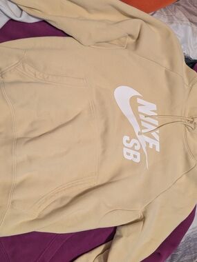 Nike Tan Hoodie with White Swoosh